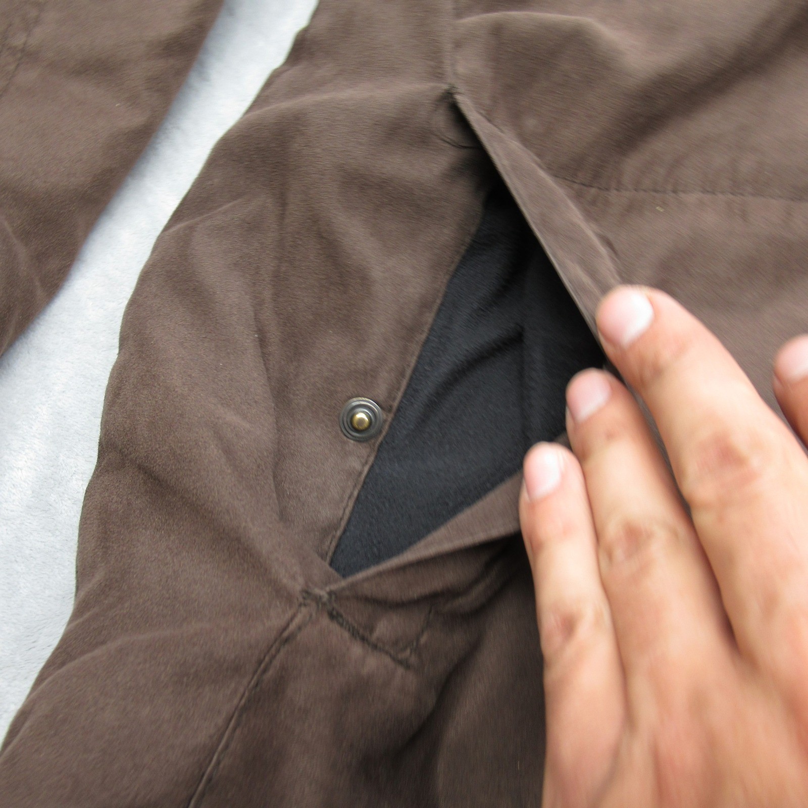 Columbia Jacket Mens Medium Brown Suede Zip Pockets Collared Insulated Full Zip thumbnail 8