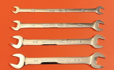 #ad #ad 💎 SNAP ON 4pc SAE 15° Offset Low Torque Slimline Open End Wrench Set CLEAN $90.00