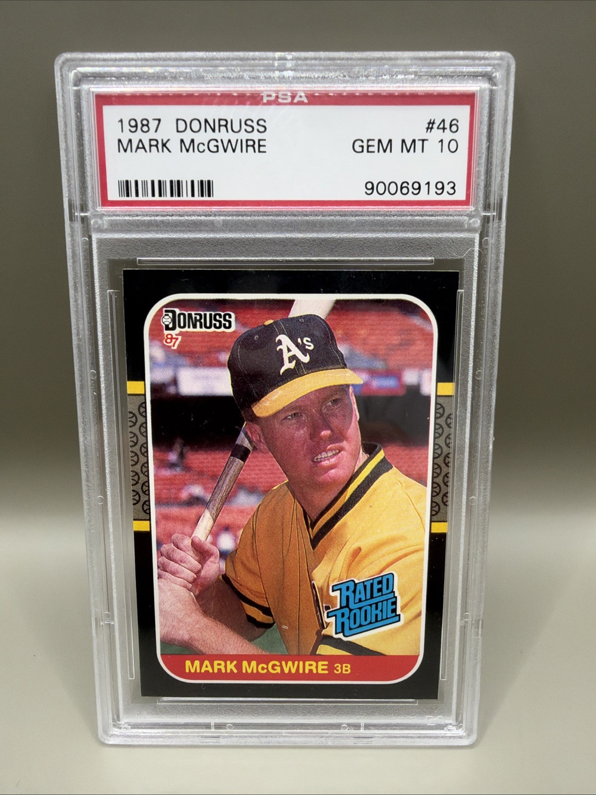 🔥1987 Donruss Mark McGwire #46 Rated Rookie RC PSA 10 GEM MINT Oakland A’s🔥