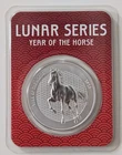 2026 LUNAR YEAR OF THE HORSE 1 OUNCE .999 FINE SILVER ROUND IN TEP