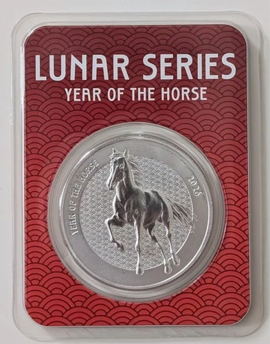 2026 LUNAR YEAR OF THE HORSE 1 OUNCE .999 FINE SILVER ROUND IN TEP