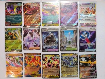 Pokemon Vers.set 4x Trainer,11xEx Karten,Gengar,Traunmagil,Violetta,Miraidon