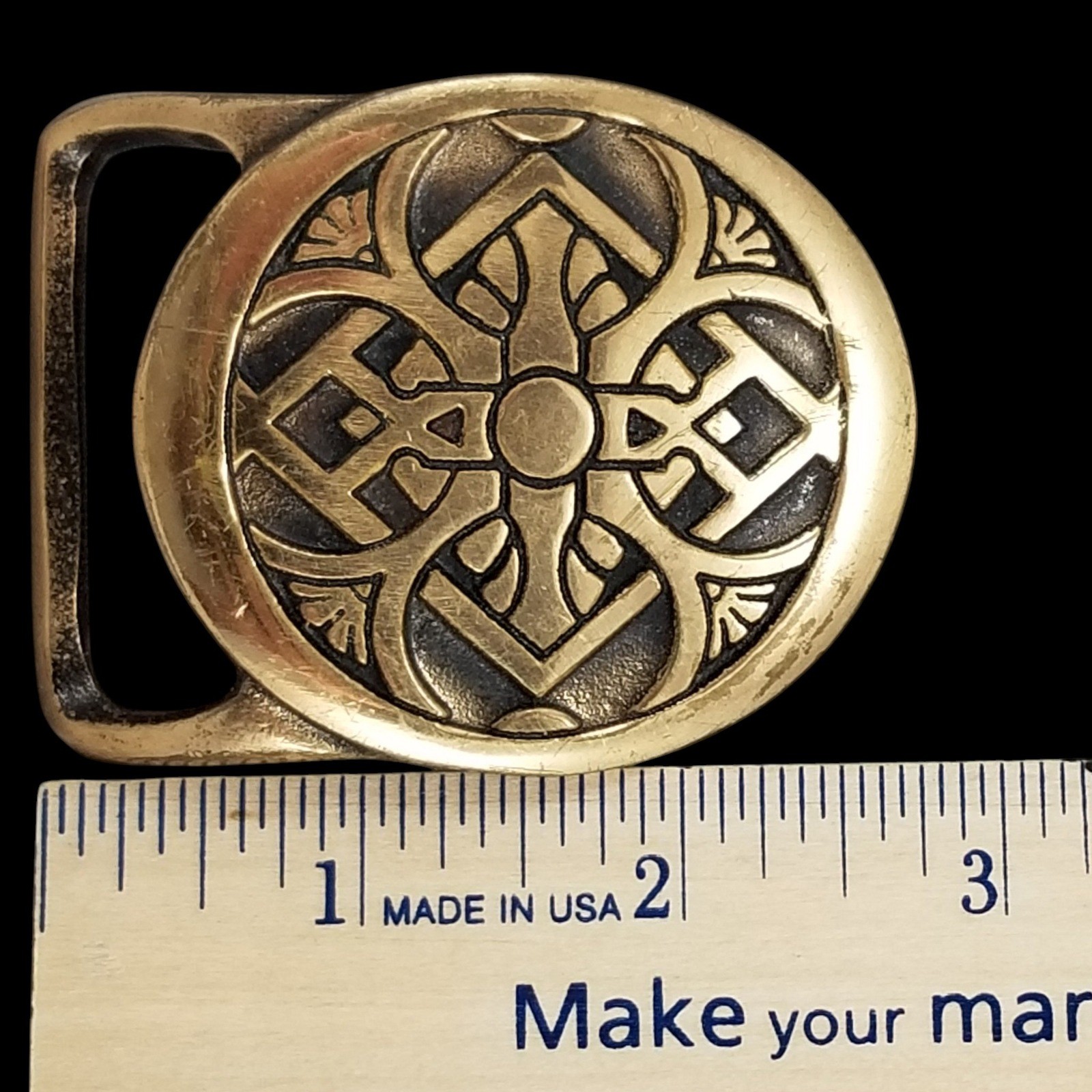 1975 Tech Ether Guild Inc Rays Solid Brass Belt B… - image 10