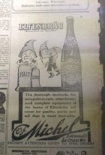 JOURNAUX DE SEPT 1913 #1469 - ANNONCES BIÈRE PRÉ-INTERDICTION - ELFENBRAU & GUND'S - 6 PGS