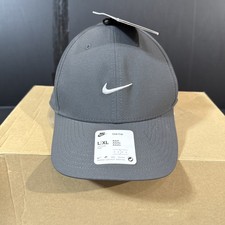 Nike Dri Fit Club Cap Structured Swoosh Hat Gray Unisex Size L / XL FV5563-068