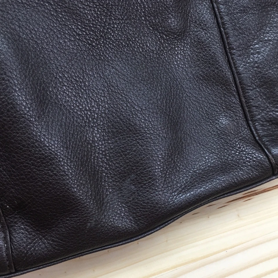 Nine West Tote Shoulder Bag Purse Womens Brown Leather Magnetic Closure Casual - Image 4 of 4