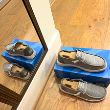 Hey Dude Wendy Sport Knit Gray Slip-On Comfort Lightweight Women s US 7 EU38