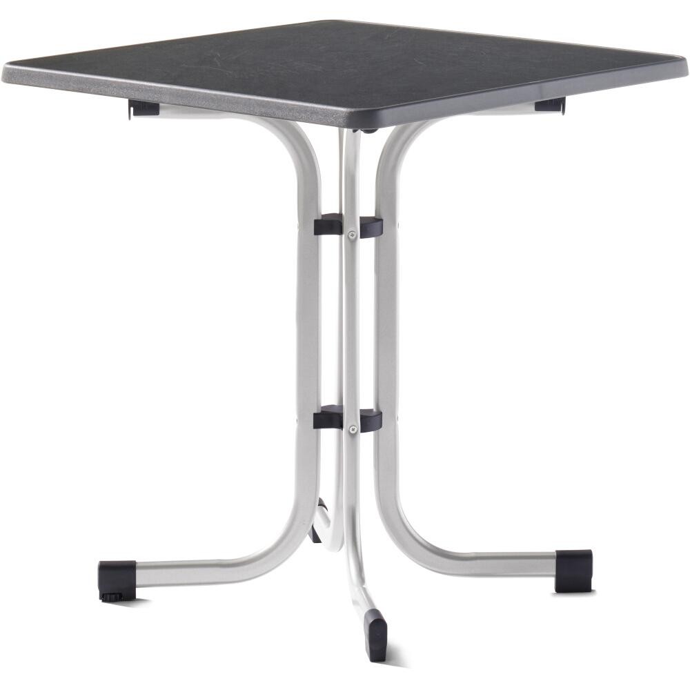 SIEGER Tisch 231/A 70 x 70 cm graphit Gestell aus Stahl in graphit, Tischplat...
