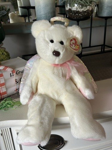 TY Beanie Babies RARE Halo the Angel Bear 1999 - Bild 1 von 5