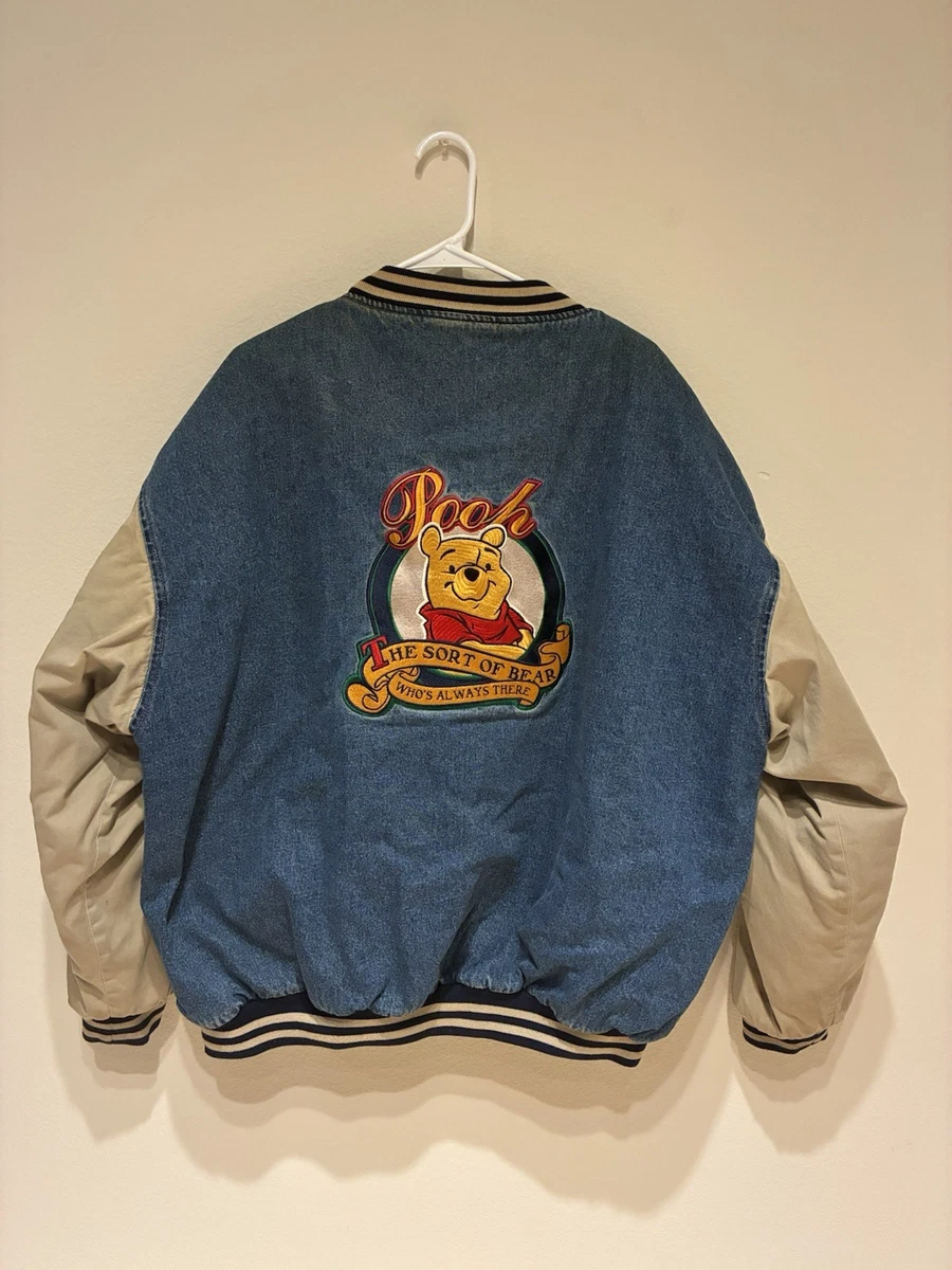 phoo Disney Vintage バーシティジャケット Vintage Disneyland Varsity Jacket XXL Blue Denim Mickey Mouse