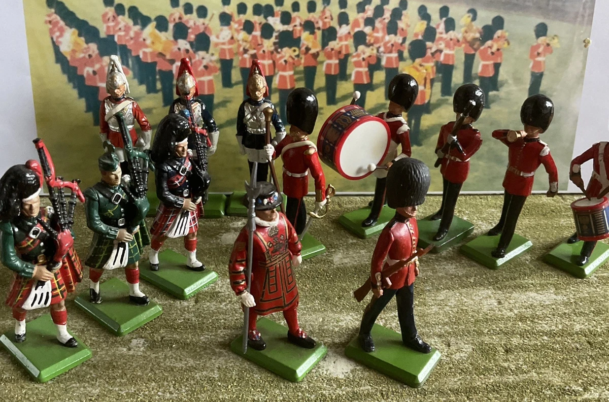 Présentoir BRITAINS Métal - Château D'Édimbourg GRANTS - Lot De 9 Figurines - Complet - Occasion