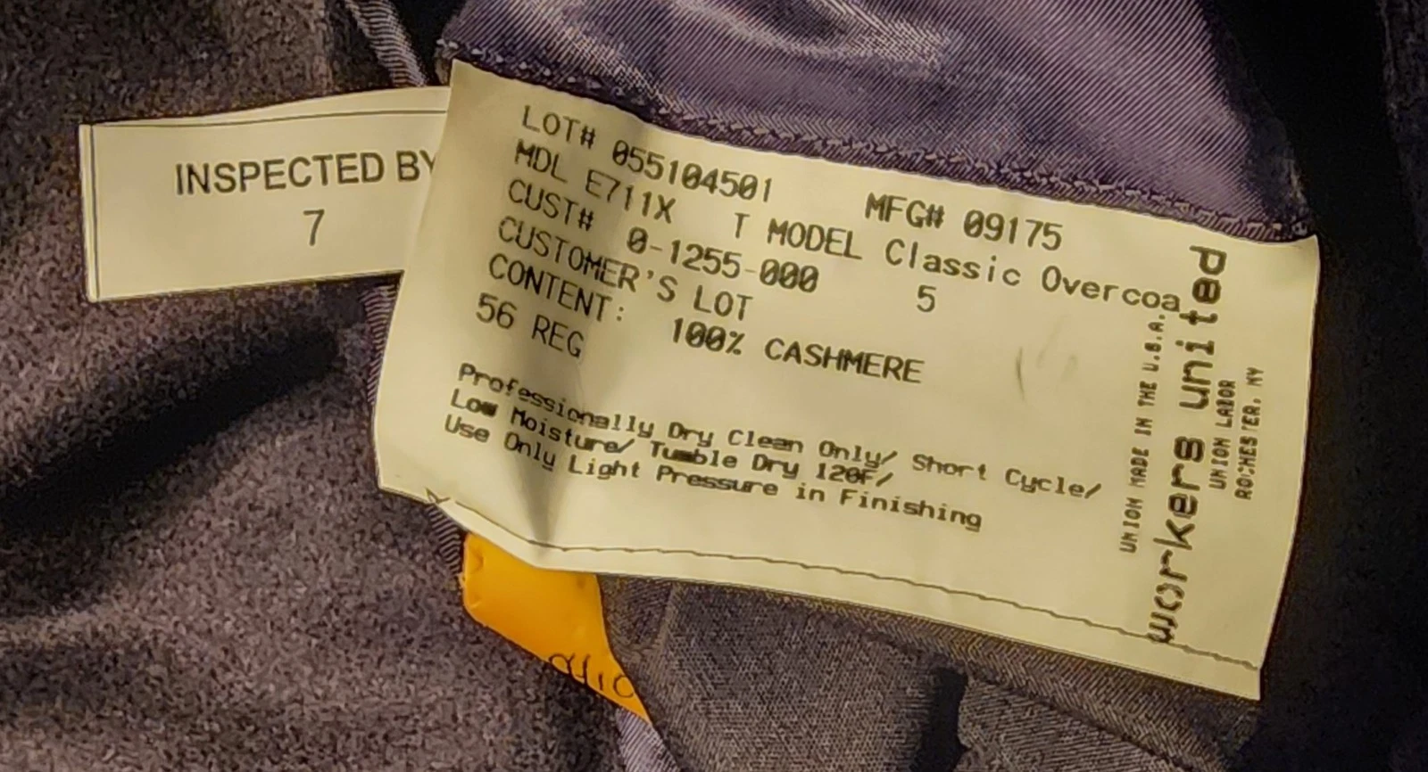 Hickey Freeman 100% Cashmere Classic Overcoat (NEW) Navy Blue image 6