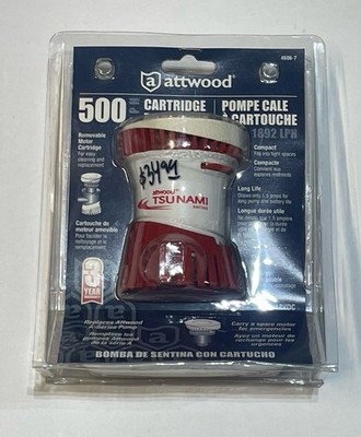 Attwood Tsunami 500GPH 12v Cartridge Boat Bilge Pump 3/4'' 19mm 4606-7