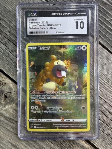 Bidoof graded CGC 10 for sale on eBay