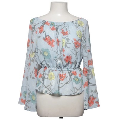 Voyelles, Bluse, Größe: M, Blau/Mehrfarbig, Polyester, Blumen, Damen #pTo