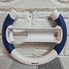 GameStop Steering Wheel for Nintendo Wii Controller Blue
