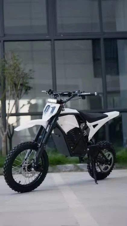Electric Dirt Bike White 3000W 48V 23AH 37MPH motorcycles for Teens And Adult - Image 3 of 4