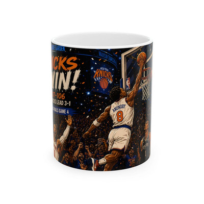 Knicks Game 4 Anunoby Tip-In Finals Mug