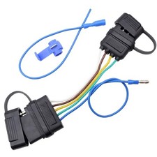 4-Way to 5-Way Flat Trailer Wiring Adapter Compatible with Boat Trailer