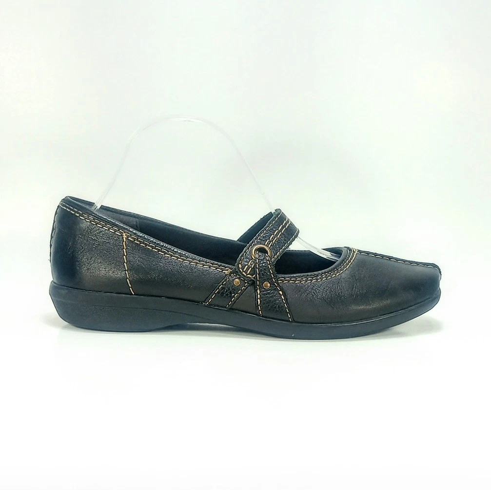 Mocassini scarpe Clarks Collection Haydn Maize donna taglia 10 in pelle nera