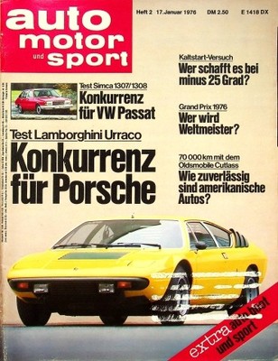 2) Auto Motor Sport AMS 02/1976 - Lamborghini Urraco mi - Firmenportrait Zakspe