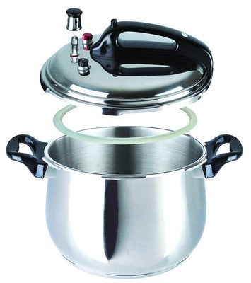 Bene Casa Stainless-Steel, 5.3-quart Pressure Cooker, 5-liter Capacity. Olla ...