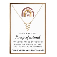 Paraprofessional gifts for women, Paraprofessional appreciation necklace, Teache