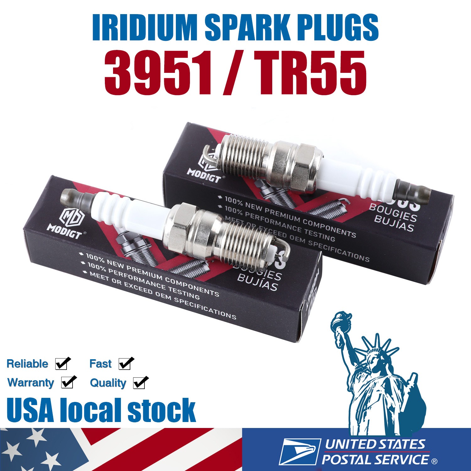 8Pcs For NGK 3951 TR55 Iridium Spark Plug Replace for Ford Explore Chevrolet V8