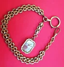 Antique GOLD PLATED WATCH CHAIN MESH VEST fancy 3 row TASSEL