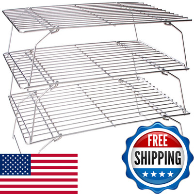 Fox Run Silver Stackable-Cooling Rack Tiered 4698Com