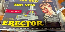 C1951 10 1/2 A.C. GILBERT ERECTOR SET DARK BLUE BOY MANUAL DESIRED BACK COVER 18