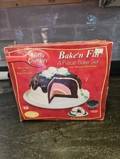 Vintage Betty Crocker Bake 'n Fill Baking Set -4 Pc Cake Pans Dome Top Orig Box!