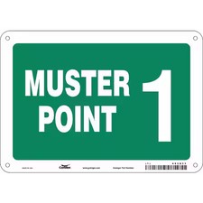 Condor 485G35 Safety Sign, 7 In Height, 10 In Width, Aluminum, Vertical