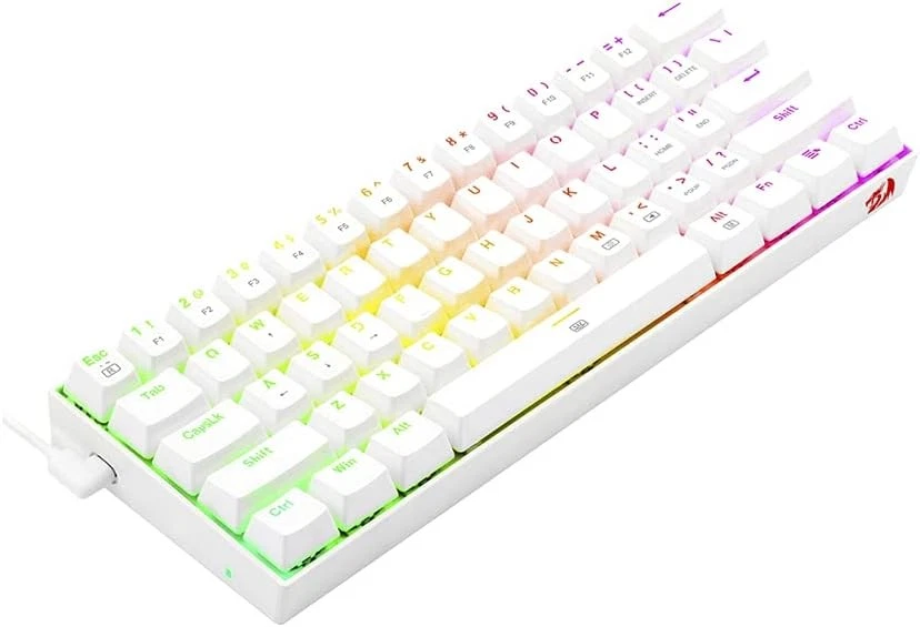 Redragon K630 Dragonborn White - 60% Mechanical Gaming Keyboard - Compact - 61 K - Image 3 of 4