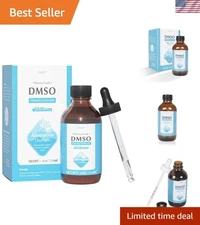 High-Quality 4oz DMSO Liquid 99.99% Pure - Undiluted in Amber Glass Bottle
