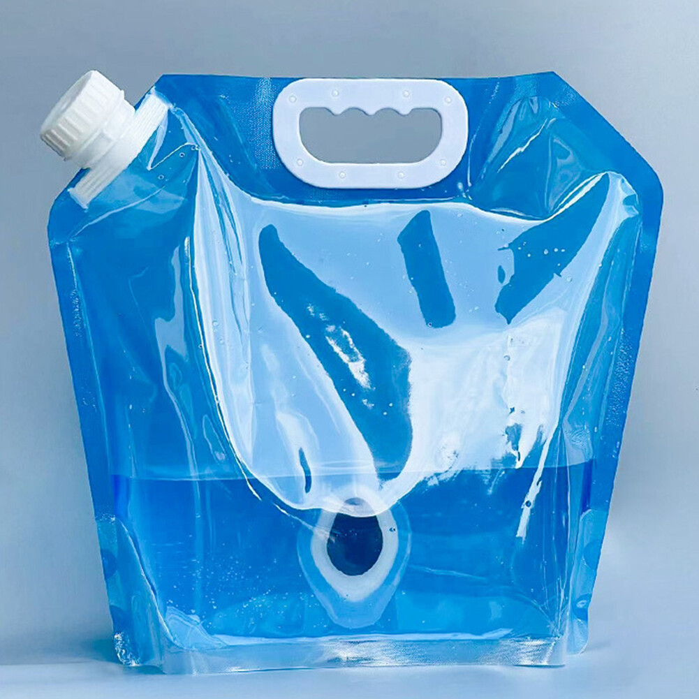 5L/10L Folding Water Bucket with Faucet Large Water Container Camping