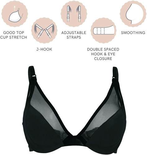 Cake Maternity Charley M Viva Women's Maternity Underwired Bra, Black, 38B US/UK - Picture 3 of 7