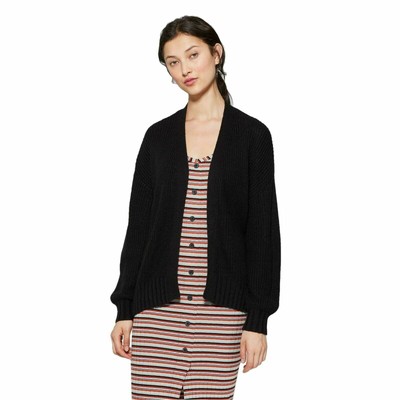 boxy black cardigan