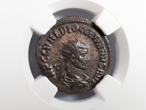 Diocletian Roman Empire AD 284-305 NGC AU Ancient Aurelianianus Soldiers Spears - Picture 5 of 21