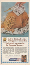 1964 Reynolds Wrap Vintage Print Ad Holiday Kellogg s Roasted Stuffed Turkey
