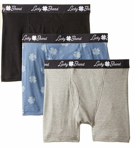 PAQUETE DE 3 CALZONCILLOS BOXER DE ALGODÓN PARA HOMBRE TALLAS LUCKY BRAND S M L XL AZUL GRIS NEGRO AZUL MARINO - Imagen 5 de 48