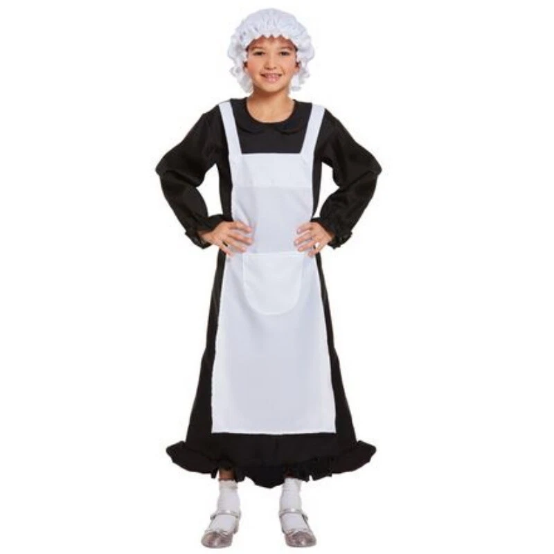 Pauvre Victorien Fille Arrière-cuisine Soubrette Déguisement Enfants Pour An 7-9 - Photo 1/4