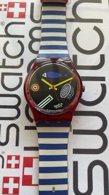 Swatch Fritto Misto GR114 1993 Standard Gents 34mm Vintage Band Still Flexible