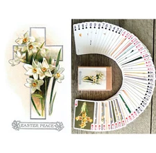 Playing Cards (Poker Deck 54 Cards) EASTER Religious Happy Floral Greetings 117