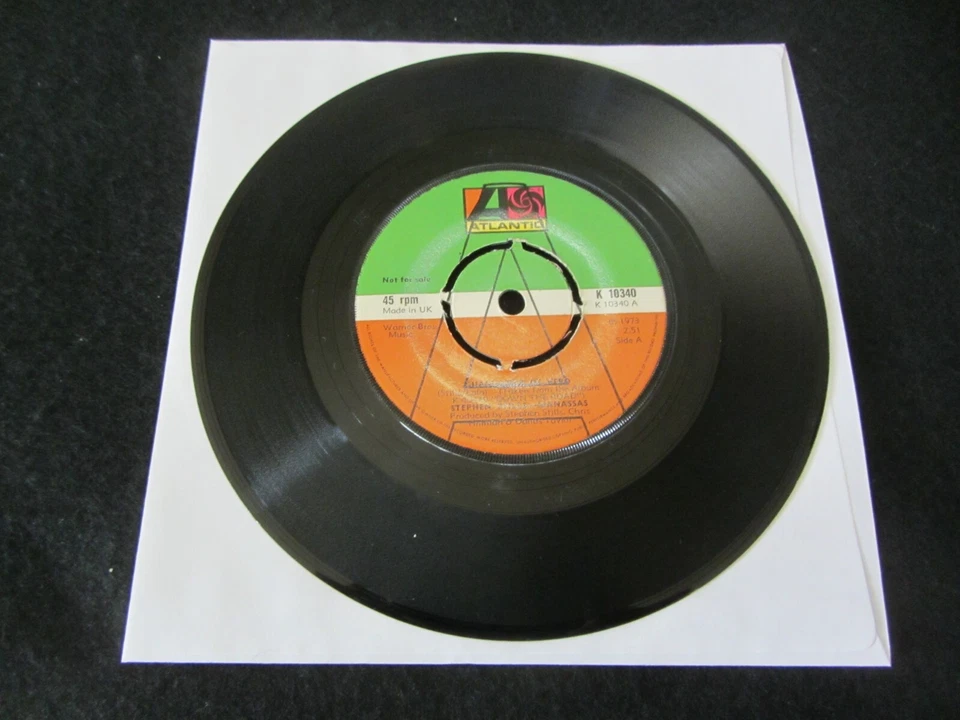 Stephen Stills 7” DEMO Guaguanko de vero (1973 UK Atlantic K10340) NM/VG+ Foto 3 de 4