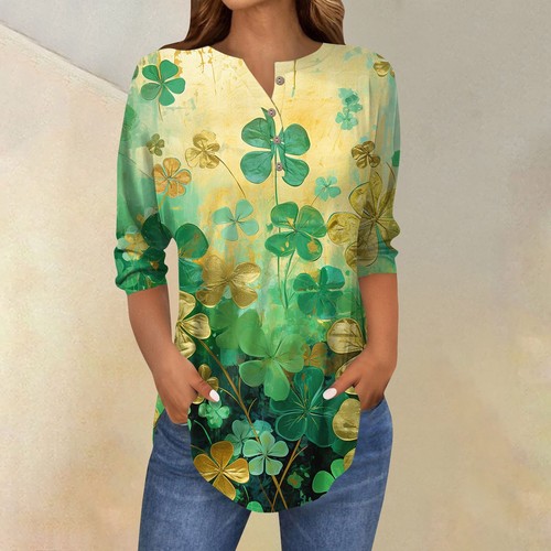 Ladies T-Shirts Casual Tops Spring Crewneck Blouse Long Sleeves Fashion Shirts - Picture 22 of 42