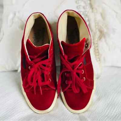 SUPERGA x Repeller Man 39 Velvet Lace Up High Top Platform Sneakers  MSRP$149