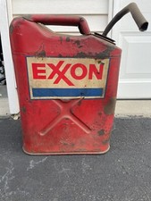 Vintage 5 Gallon Blitz Metal Gas Can USMC 5-91 Red Jerry Can with nozzle