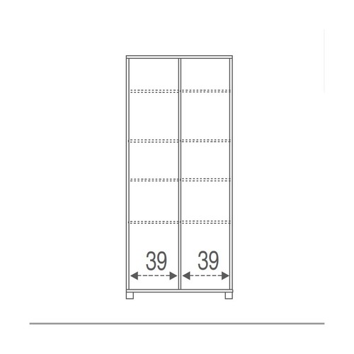 Armadio a 2 Ante Slim Mobile con Specchio 190 Bianco Ripiani Ingresso Scarpiera - Foto 4 di 6