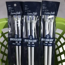Susan Bates Quicksilver Silkon Finish 10” Length Single Pointed Knitting Needles